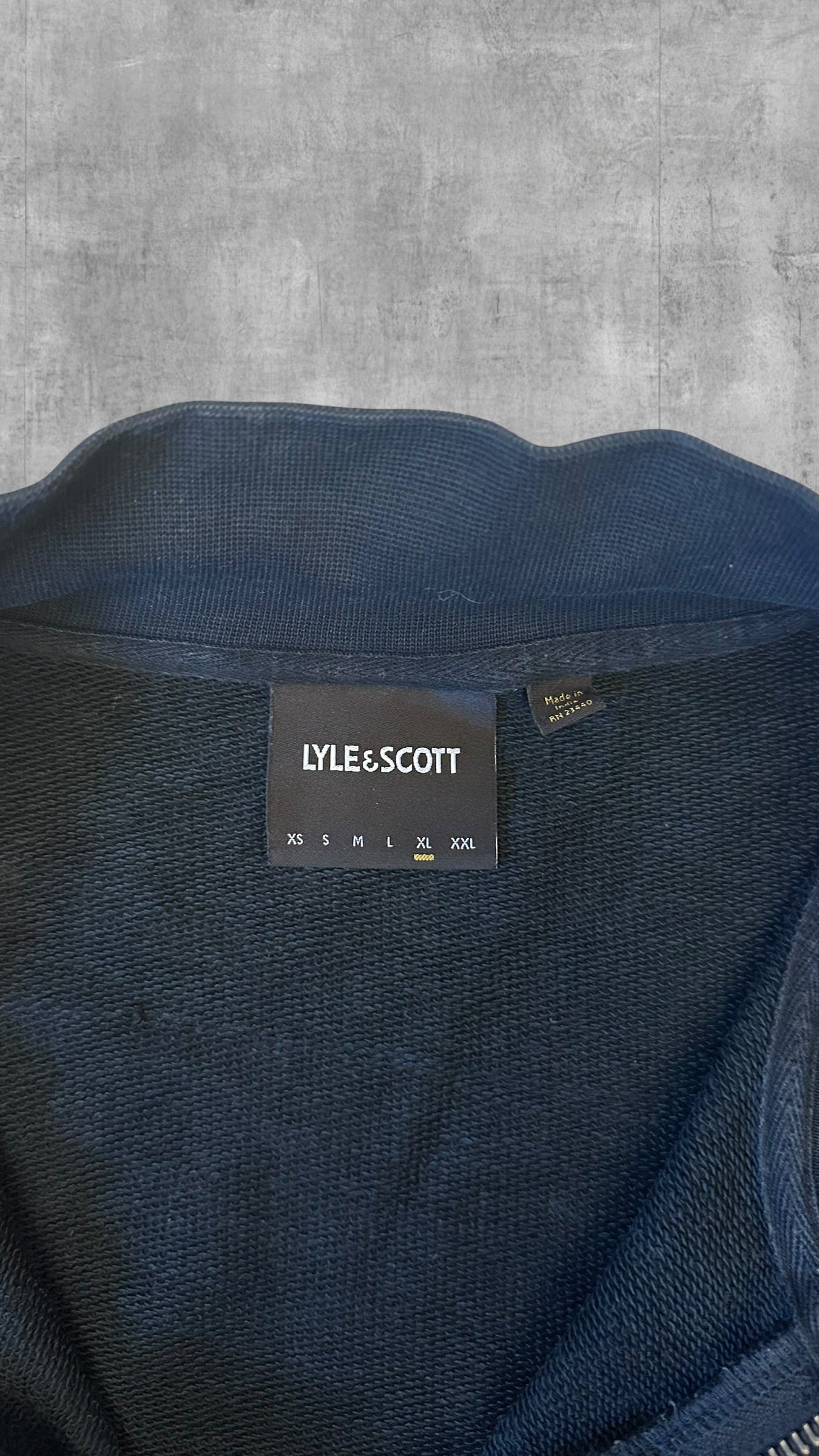 Lyle & Scott Half Zip Pullover Schwarz XL