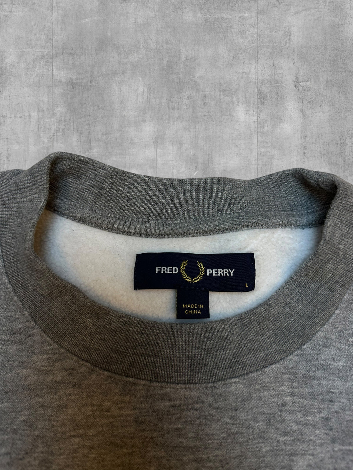 Fred Perry Sweatshirt Grau Schwarz Weiß L