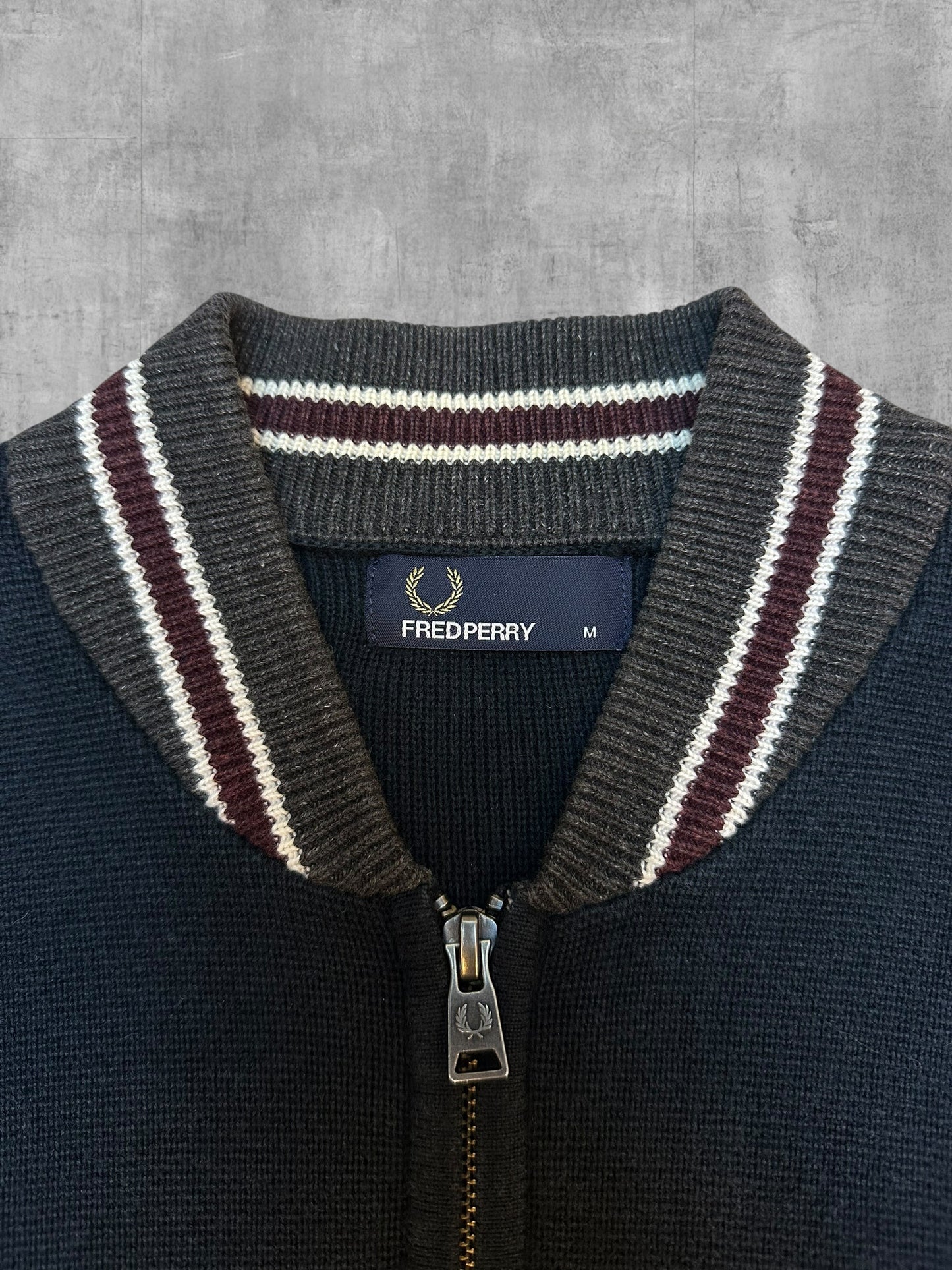 Fred Perry Strickjacke Navy Blau M
