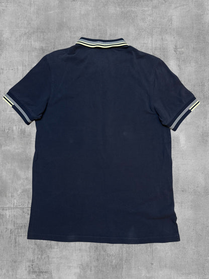 Fred Perry Polo Shirt Navy Blau Beige L