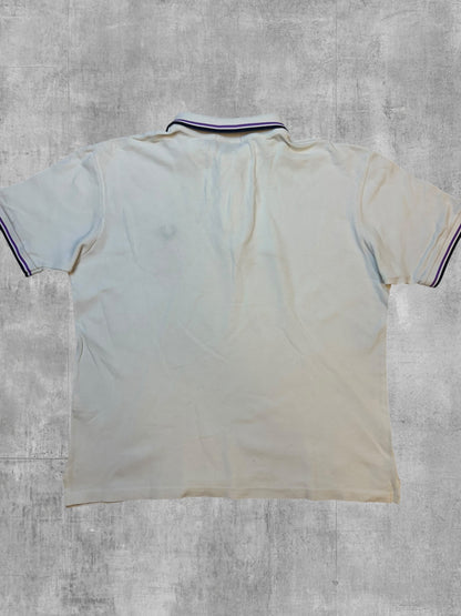 Fred Perry Polo Shirt Weiß Schwarz Lila M