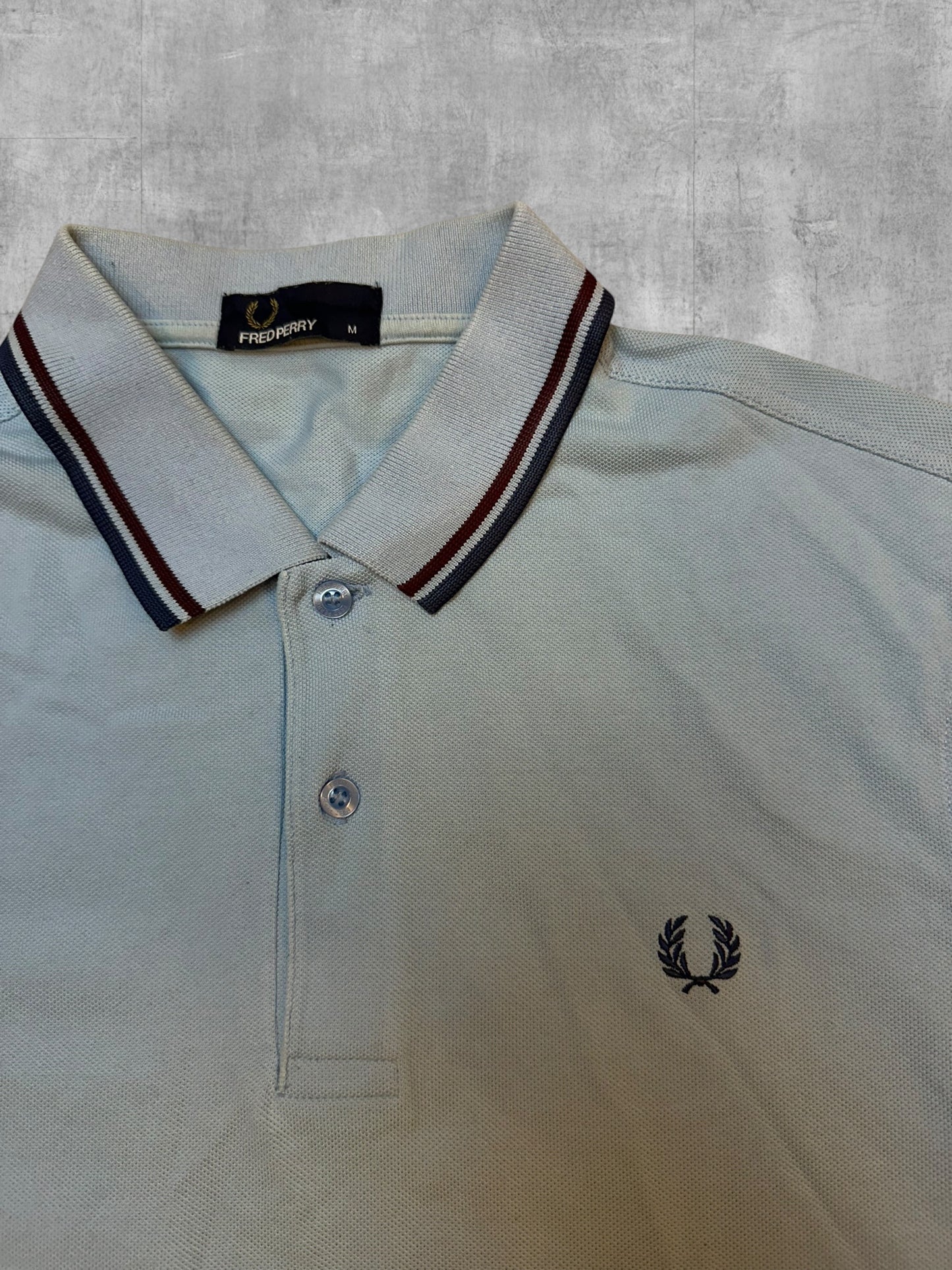 Fred Perry Polo Shirt Türkis Schwarz M