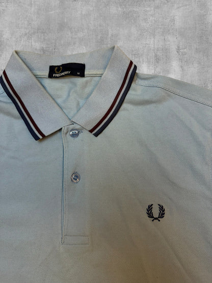 Fred Perry Polo Shirt Türkis Schwarz M