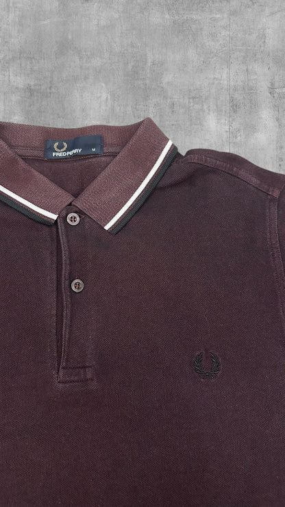 Fred Perry Polo Shirt Schwarzrot M
