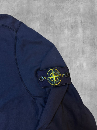 Stone Island Zip Rollkragenpullover Trainingsjacke Navy Blau XL