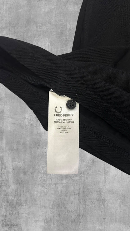 Fred Perry Polo Shirt Schwarz Weiß M