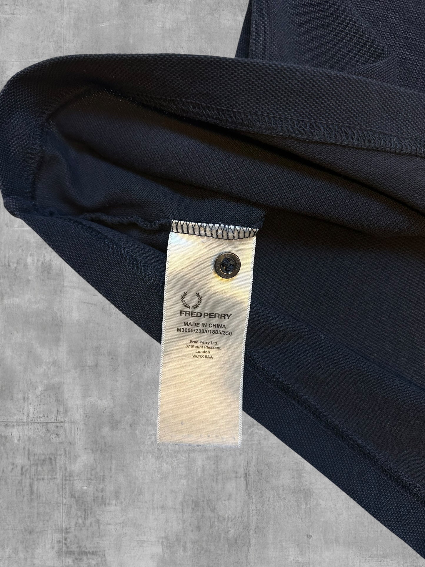 Fred Perry Polo Shirt Schwarz Weiß S