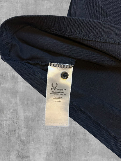 Fred Perry Polo Shirt Schwarz Weiß S