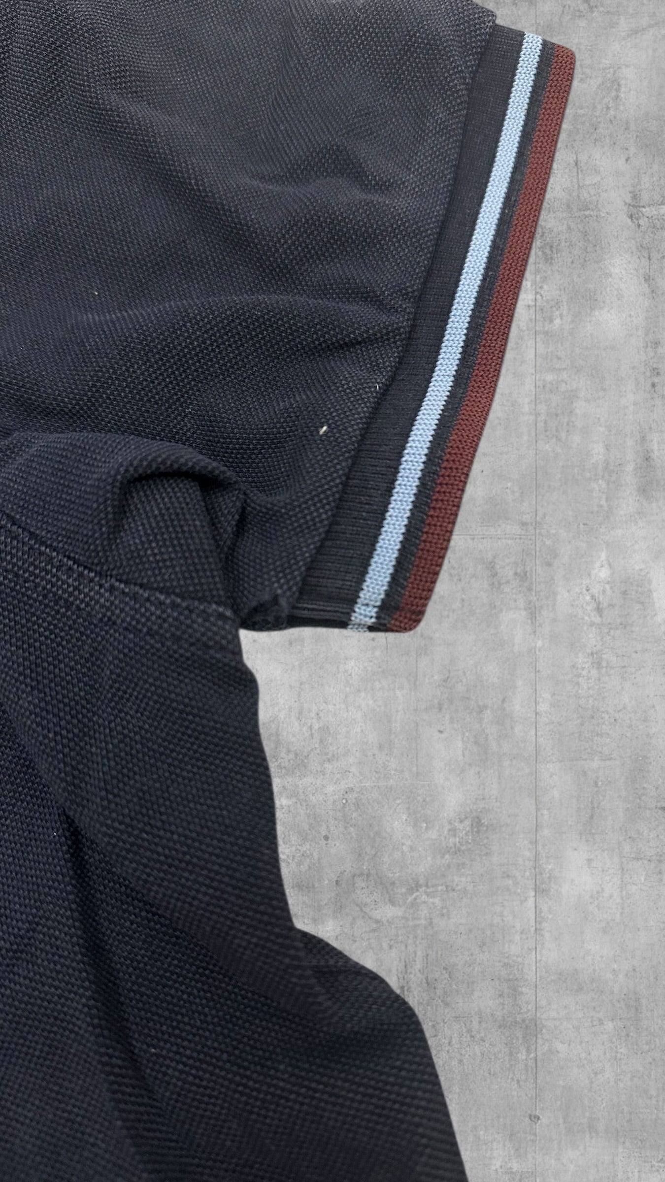 Fred Perry Polo Hemd Navy Blau Weinrot M