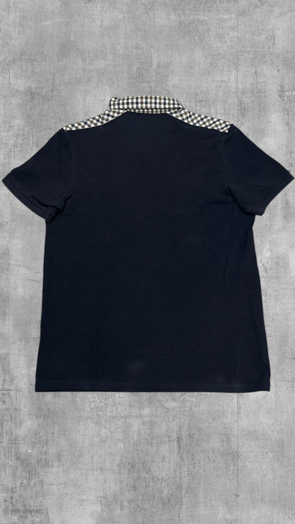 Weekend Offender Polo Shirt Schwarzblau kartiert M