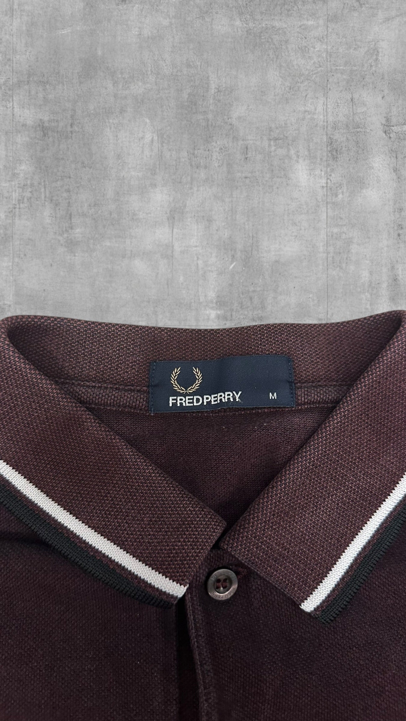 Fred Perry Polo Shirt Schwarzrot M