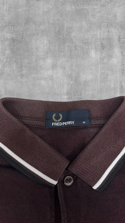 Fred Perry Polo Shirt Schwarzrot M