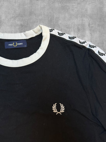 Fred Perry T-shirt Taped Schwarz Weiß S