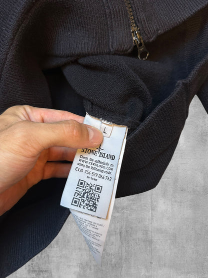 Stone Island Zip Rollkragenjacke Schwarz L