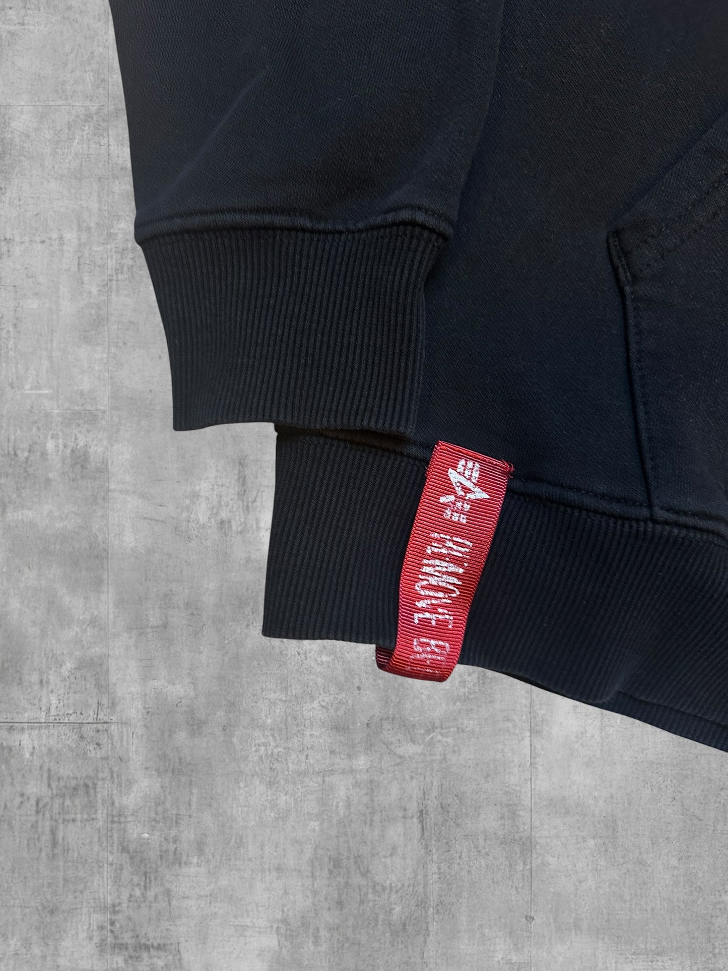 Alpha Industries Hoodie Pullover Schwarz Weiß M