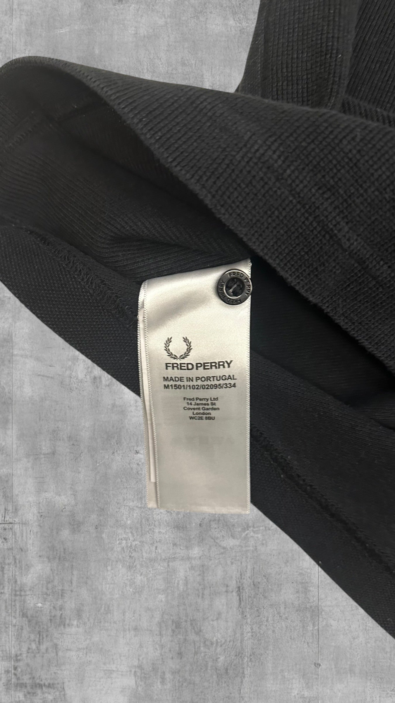 Fred Perry Polo Shirt Schwarz XL