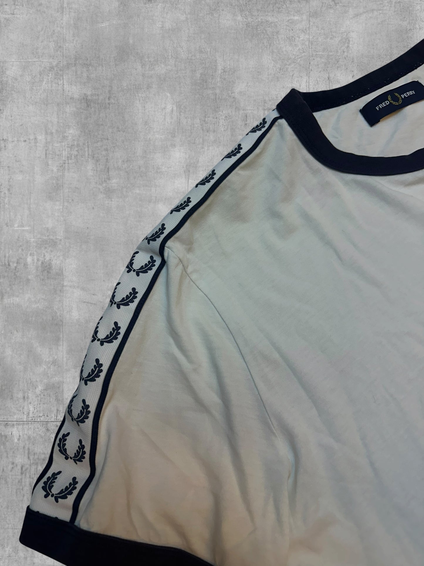 Fred Perry T-shirt Taped Weiß Schwarz L