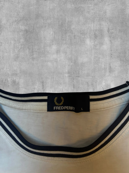 Fred Perry T-shirt Weiß Schwarz L