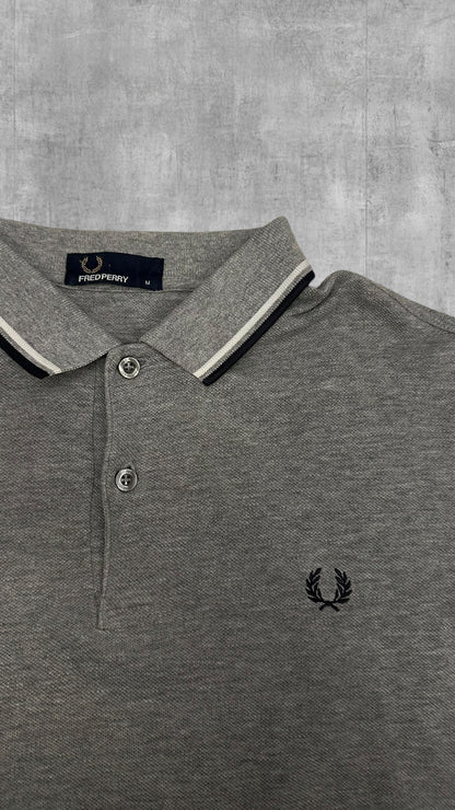 Fred Perry Polo Shirt Grau Schwarz M