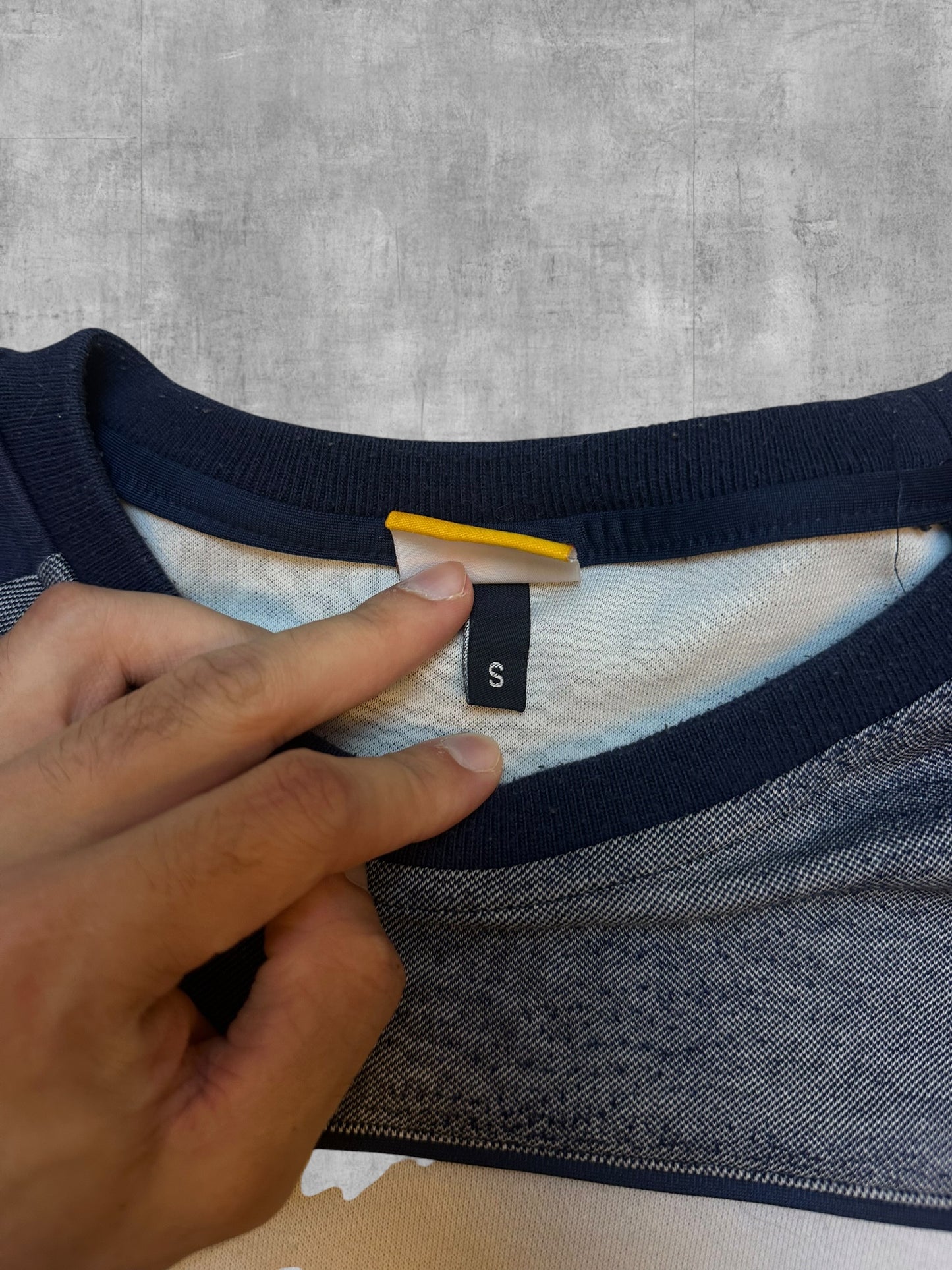Ellesse Sweatshirt Navy Blau Weiß S