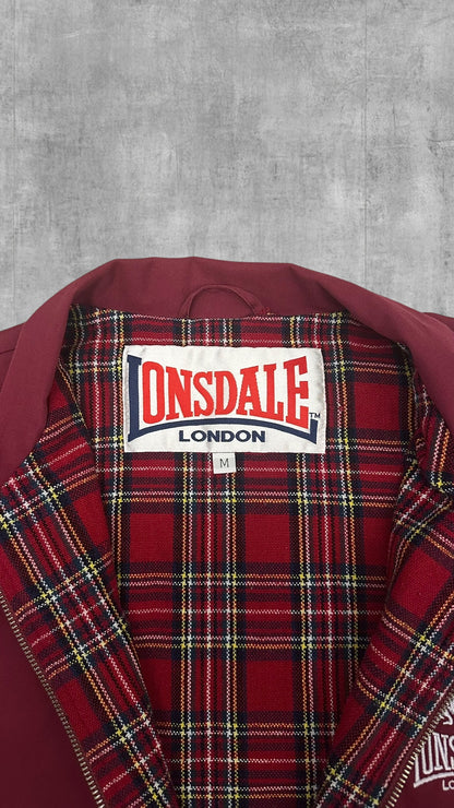 Lonsdale London Harrington Jacke Bordeaux Rot M