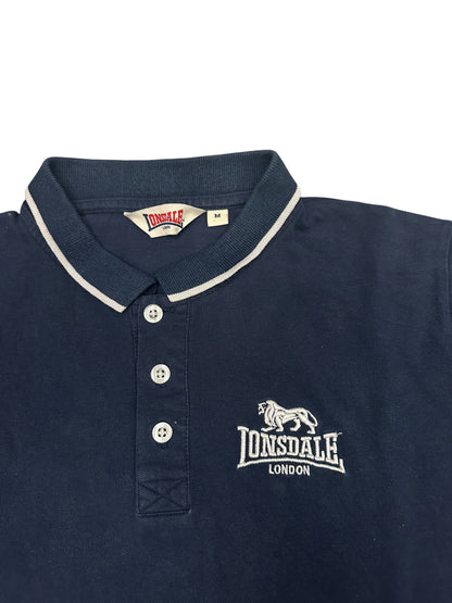Lonsdale London Polo Shirt Schwarzblau Weiß M