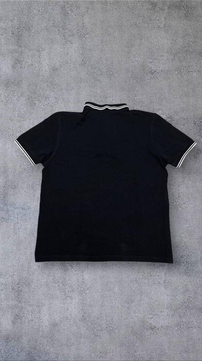 Fred Perry Polo Shirt Schwarz Weiß XL