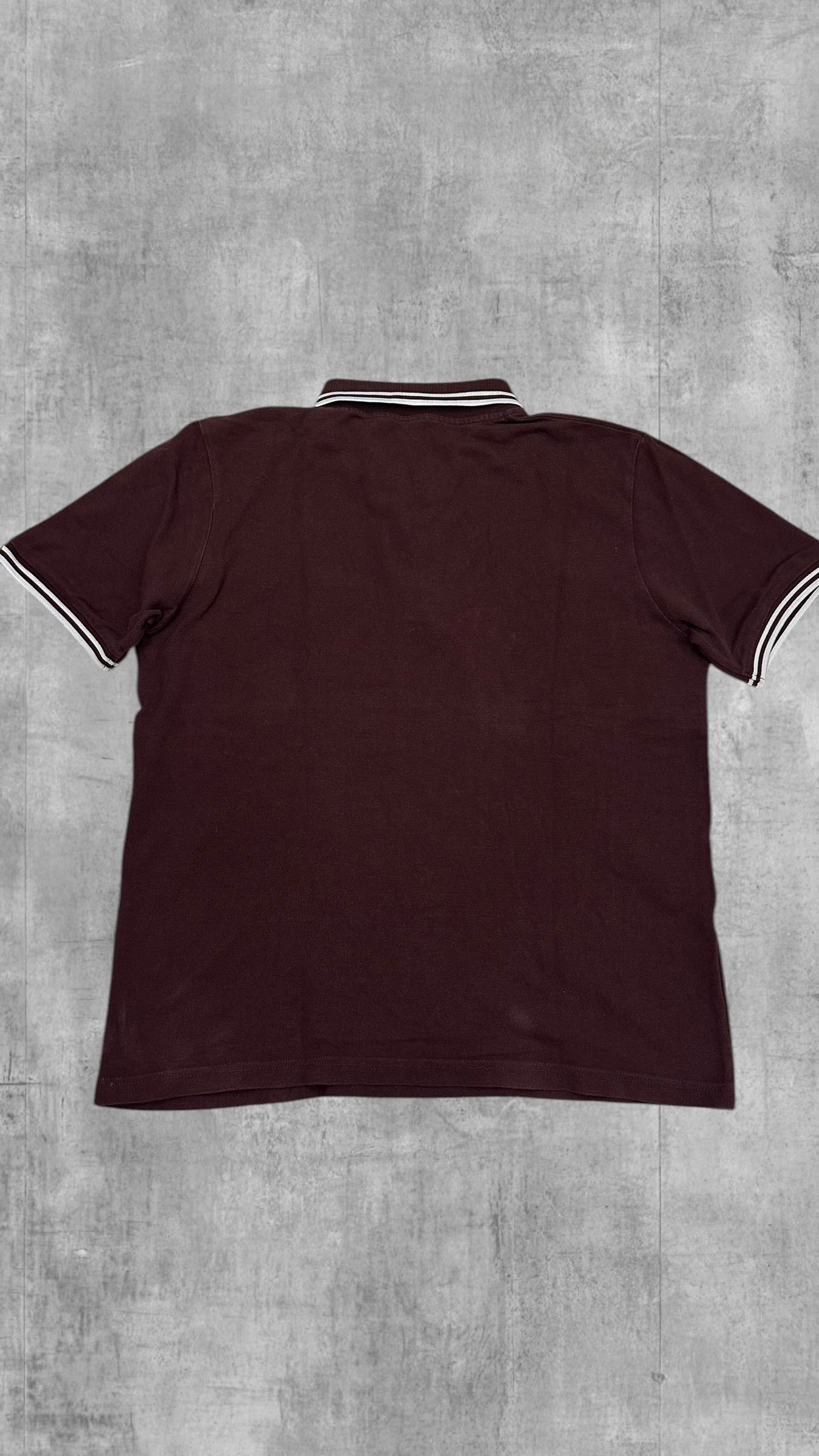 Alpha Industries Polo Shirt Weinrot  Weiß M