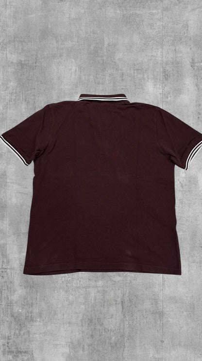 Alpha Industries Polo Shirt Weinrot  Weiß M