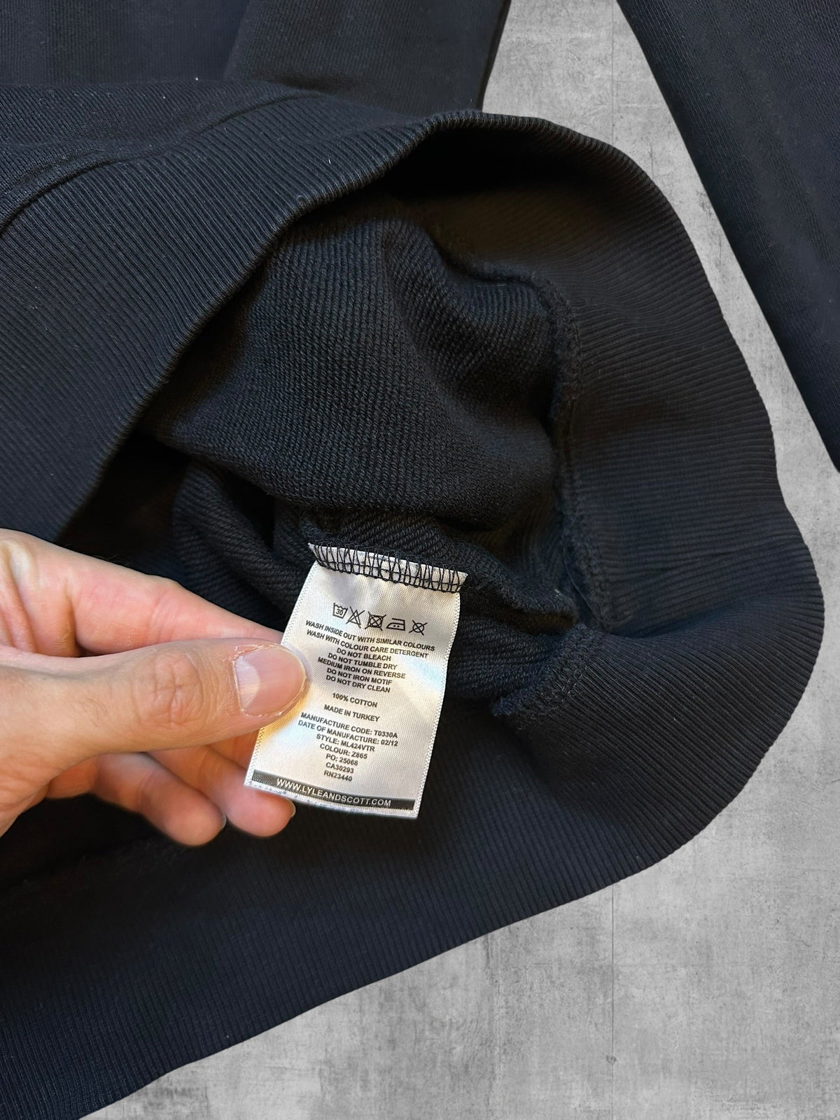 Lyle & Scott Sudadera Negro XL