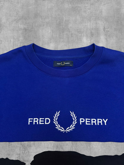 Fred Perry Sweatshirt Schwarz Blau Weiß XXL
