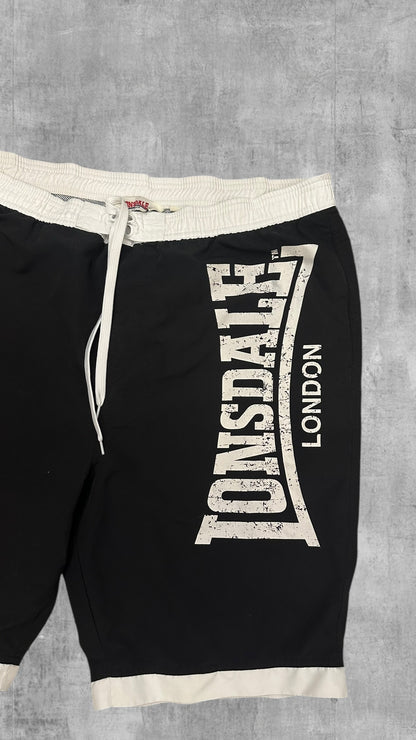 Lonsdale London Shorts Badehose XL Schwarz Weiß