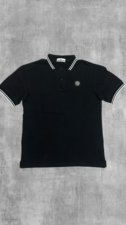 Stone Island Polo Shirt Schwarz Weiß M