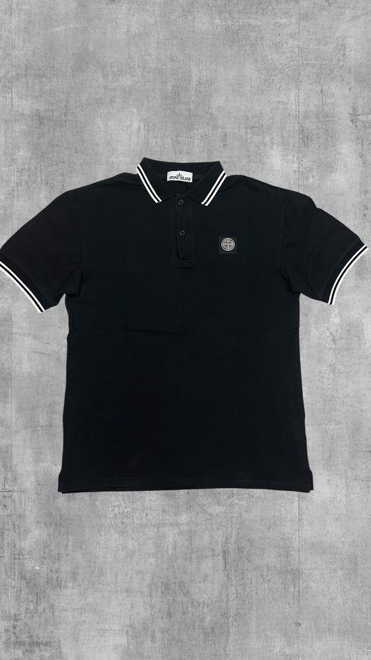 Stone Island Polo Shirt Schwarz Weiß M
