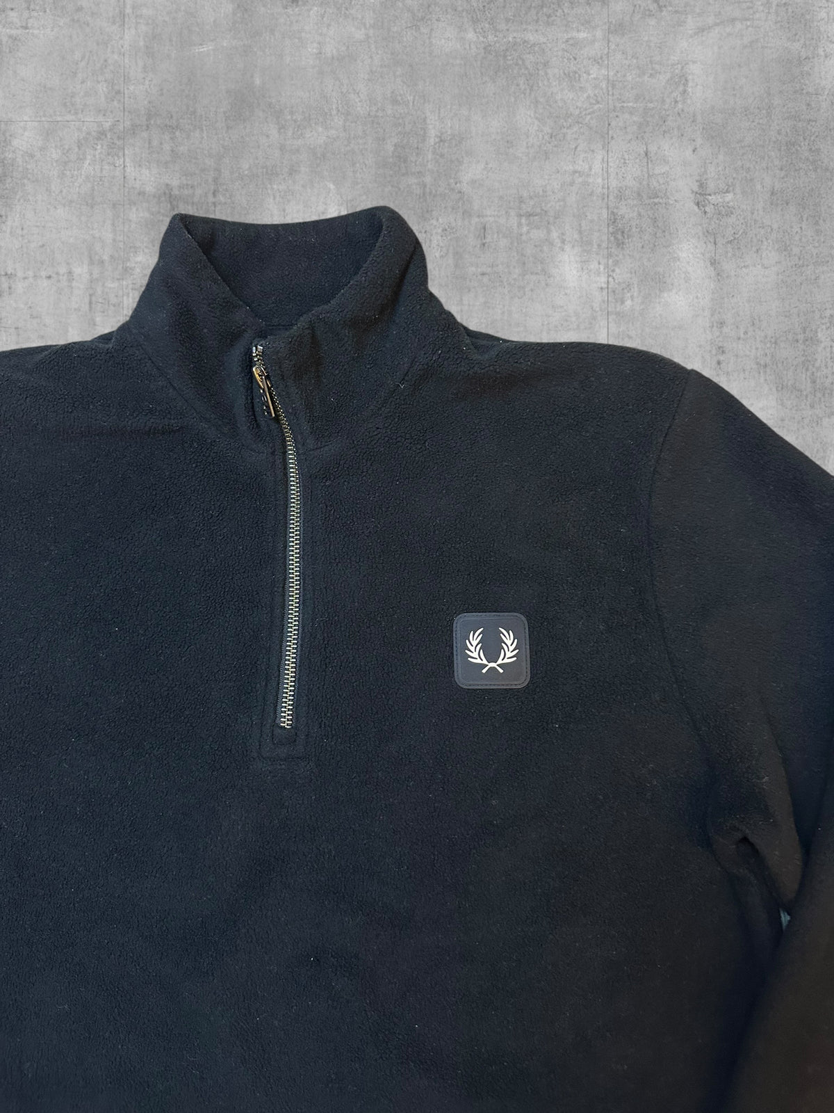 Fred Perry TeddyHalf Quarter zip Pullover Schwarz M