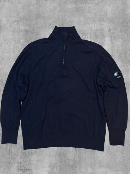 C.P. Company Half Zip Rollkragenpullover Schwarz L - XL