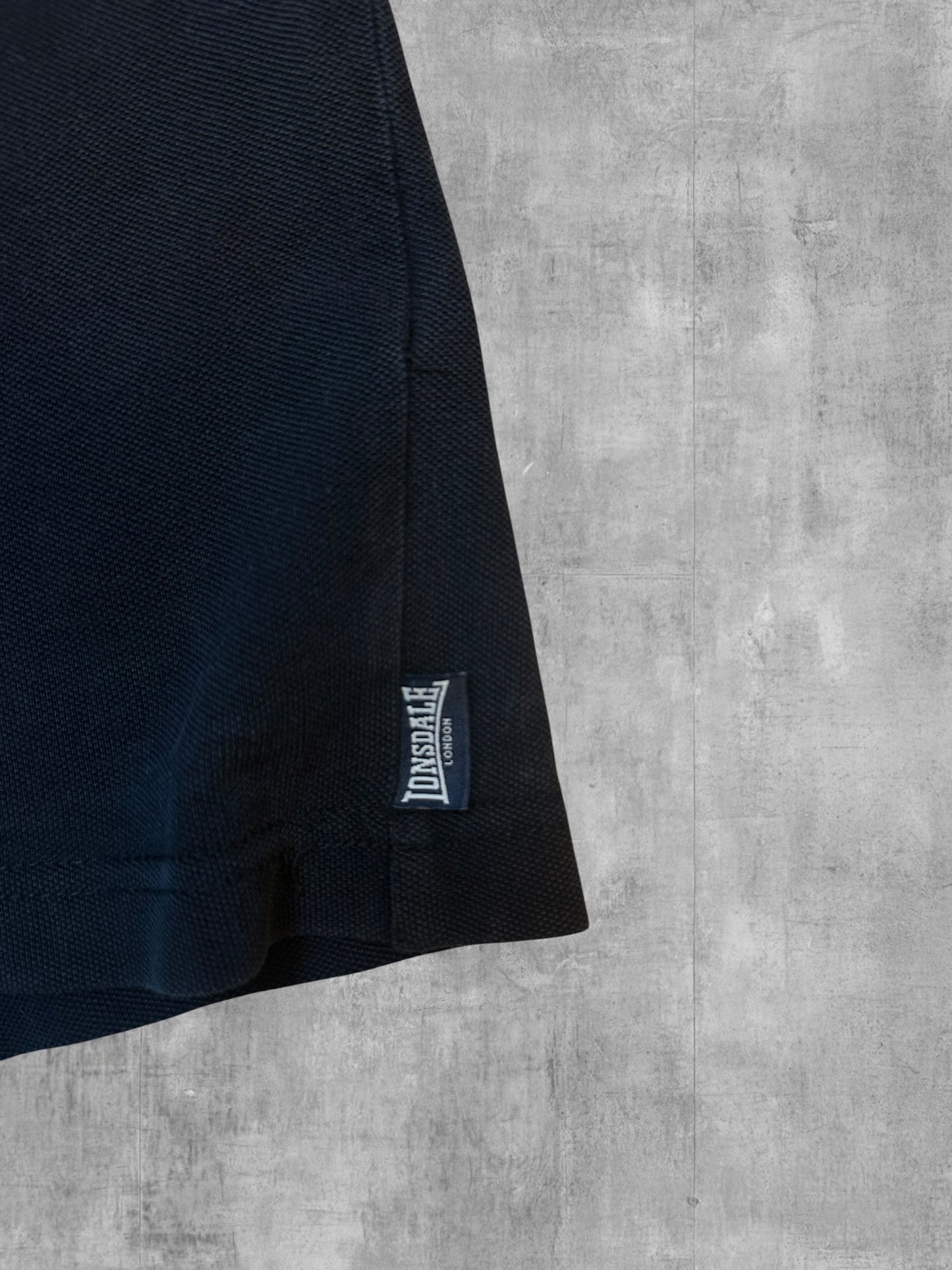 Lonsdale London Polo Shirt Schwarz Weiß RotM