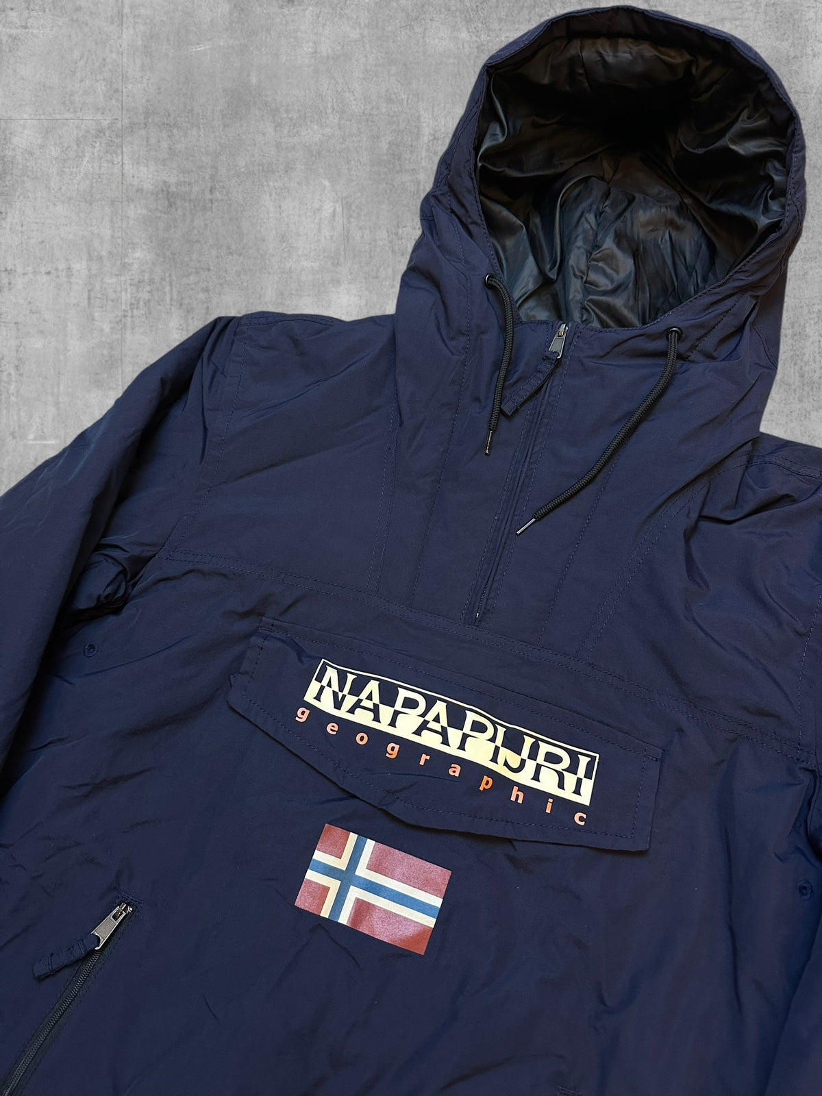 Napapijri Daunen Windbreaker Regenjacke Navy Blau S