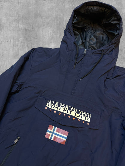 Napapijri Daunen Windbreaker Regenjacke Navy Blau S