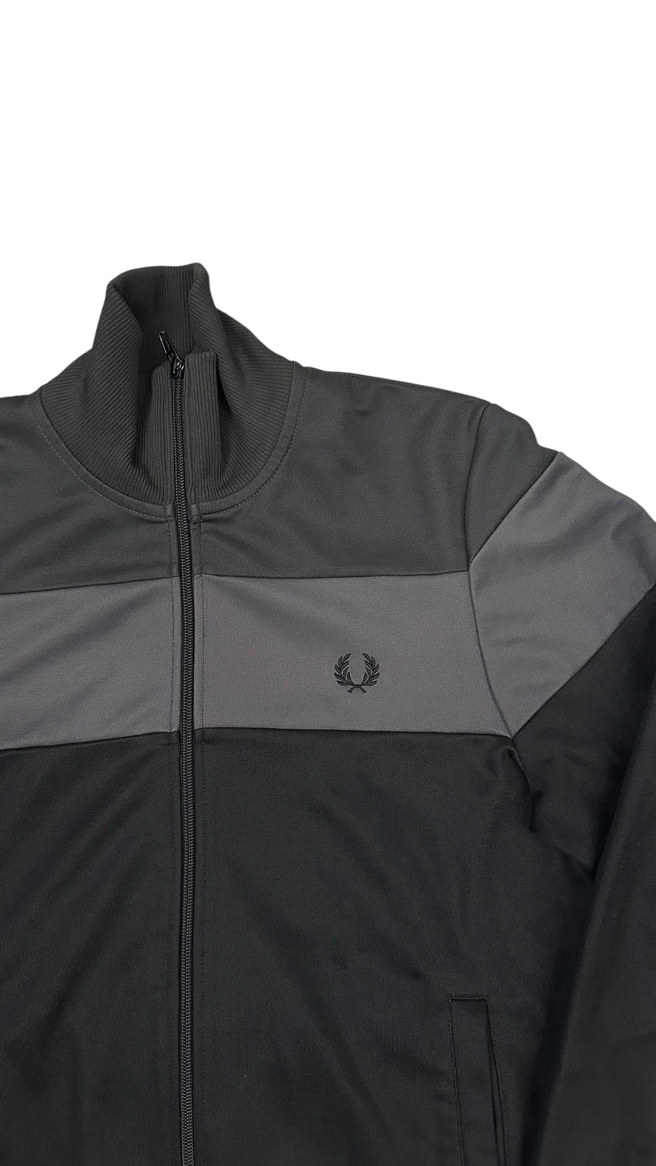 Fred Perry Trainingsjacke Schwarz Grau S