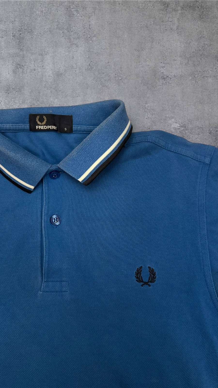 Fred Perry Polo Hemd Shirt Blau S