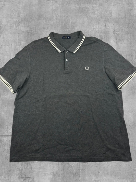 Fred Perry Polo Shirt Grau Weiß 3XL