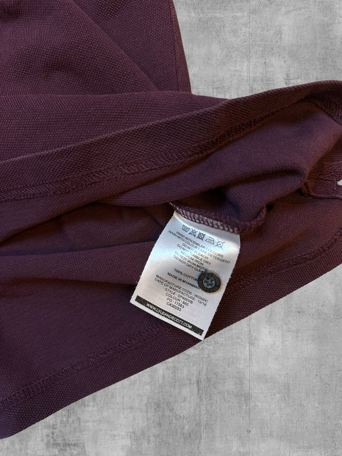 Lyle & Scott Polo Shirt Weinrot S