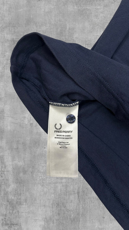 Fred Perry Polo Shirt Schwarzblau Weiß XS