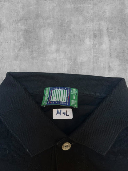 Sergio Tacchini Polo Shirt Schwarz M - L