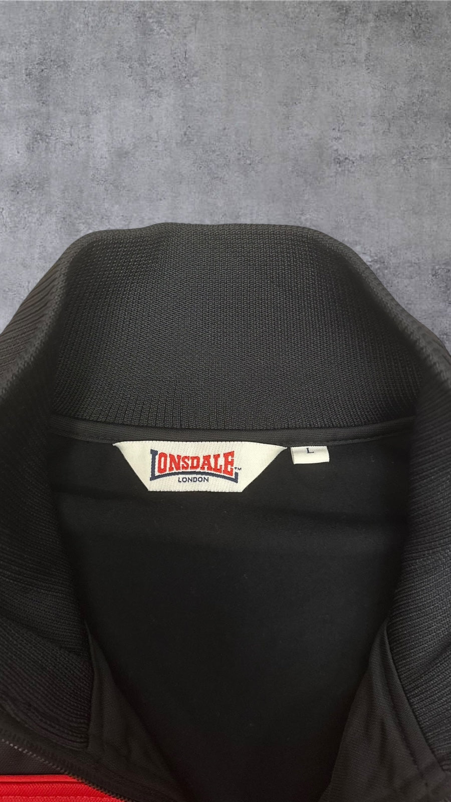 Londsdale London Trainingsjacke Schwarz Rot L