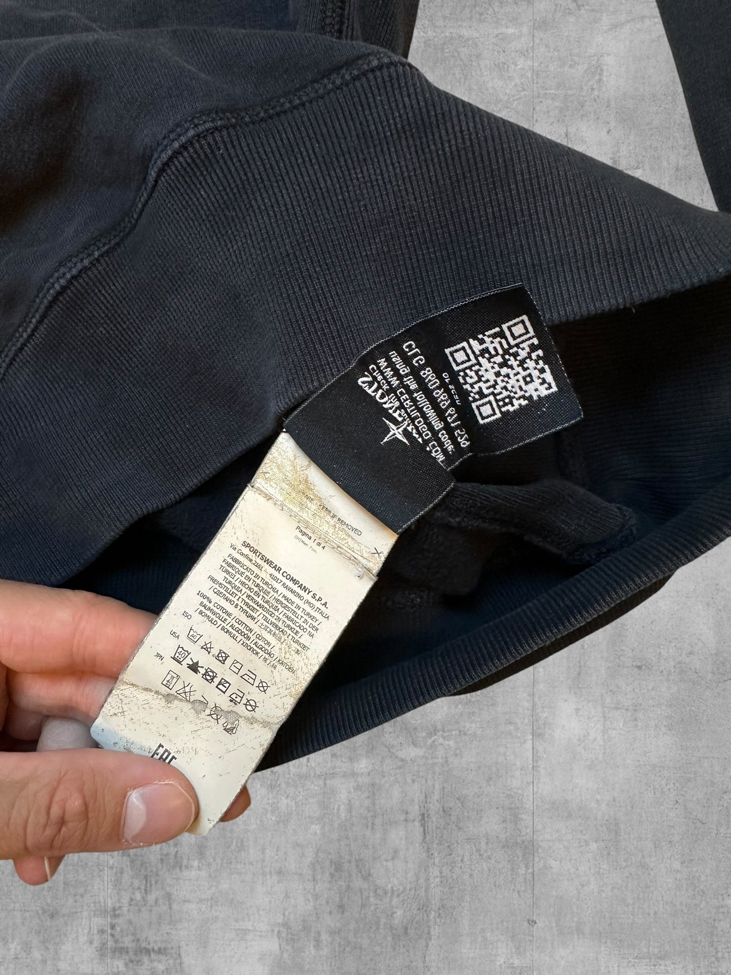 Stone Island Sweatshirt Schwarz Stone Washed L