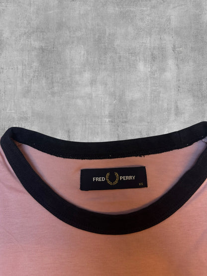 Fred Perry T-shirt Rosa Schwarz XS