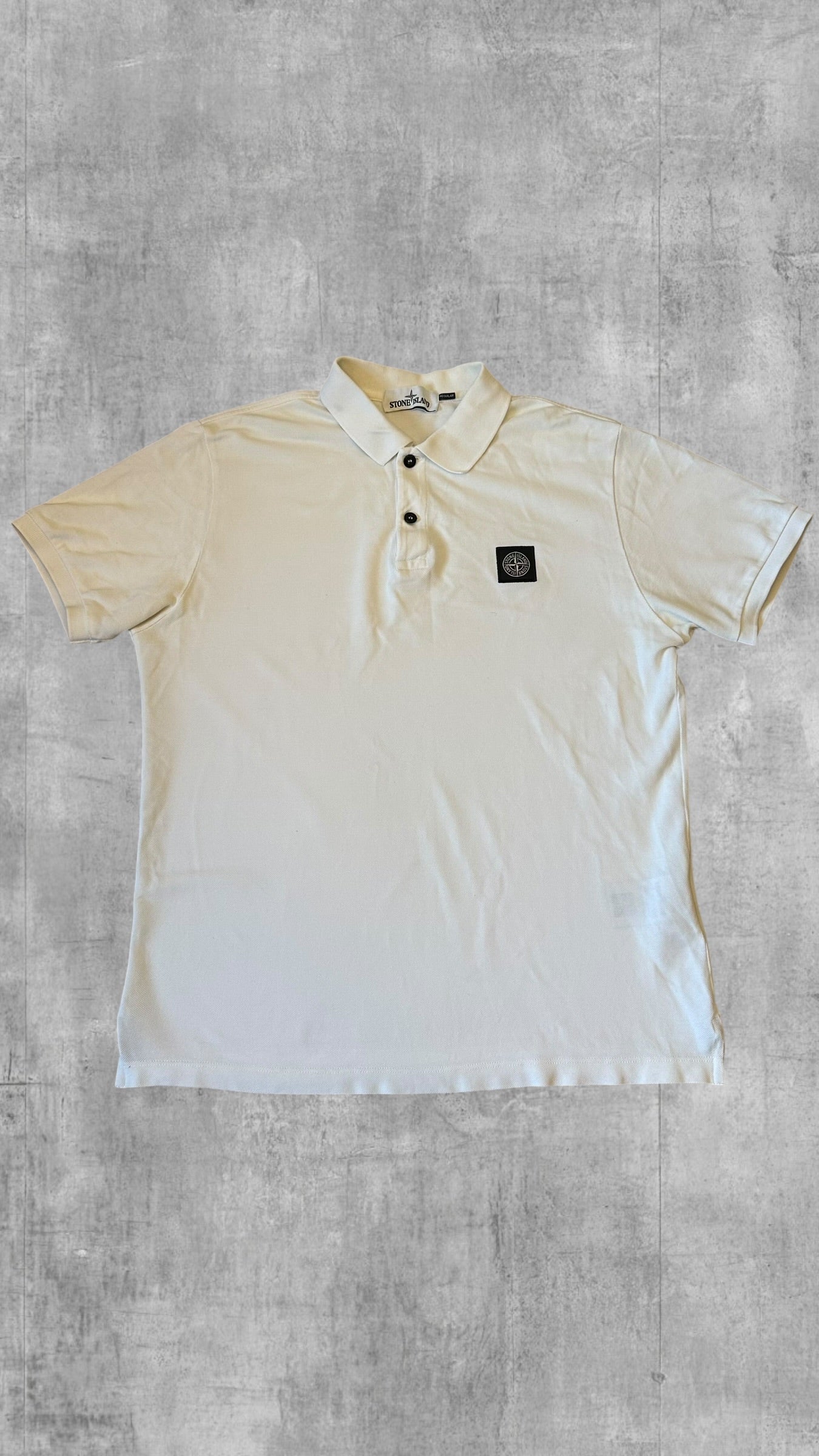 Stone Island Polo Shirt Weiß L