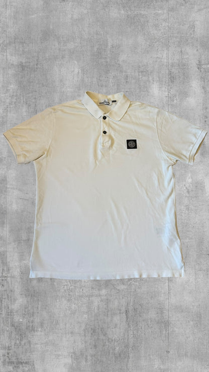 Stone Island Polo Shirt Weiß L